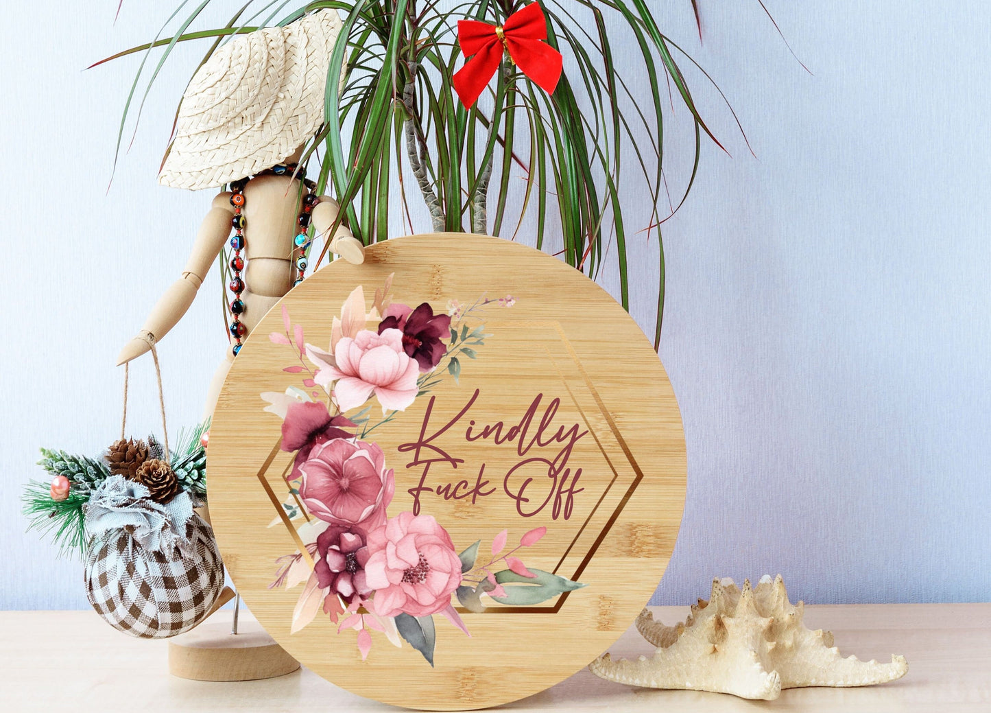 UV DTF Sticker print. Kindly Fuck Off decal, tumbler decal, permanent sticker. Uv wrap for glass can tumbler. #4211