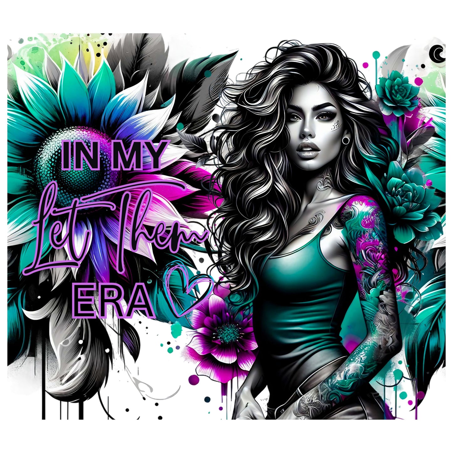 UV DTF Sticker print. In my Let them era tumbler wrap decal, tumbler decal. UV wrap for glass can tumbler. #5152