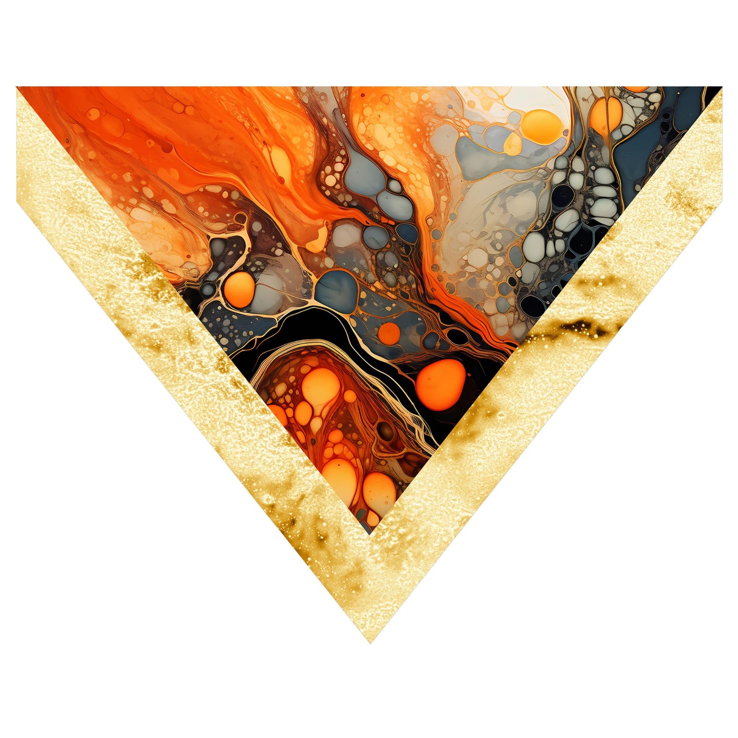 UV DTF Sticker print. Alcohol ink orange black v split 20 oz tumbler wrap decal, tumbler decal. UV wrap for glass can tumbler. #5195