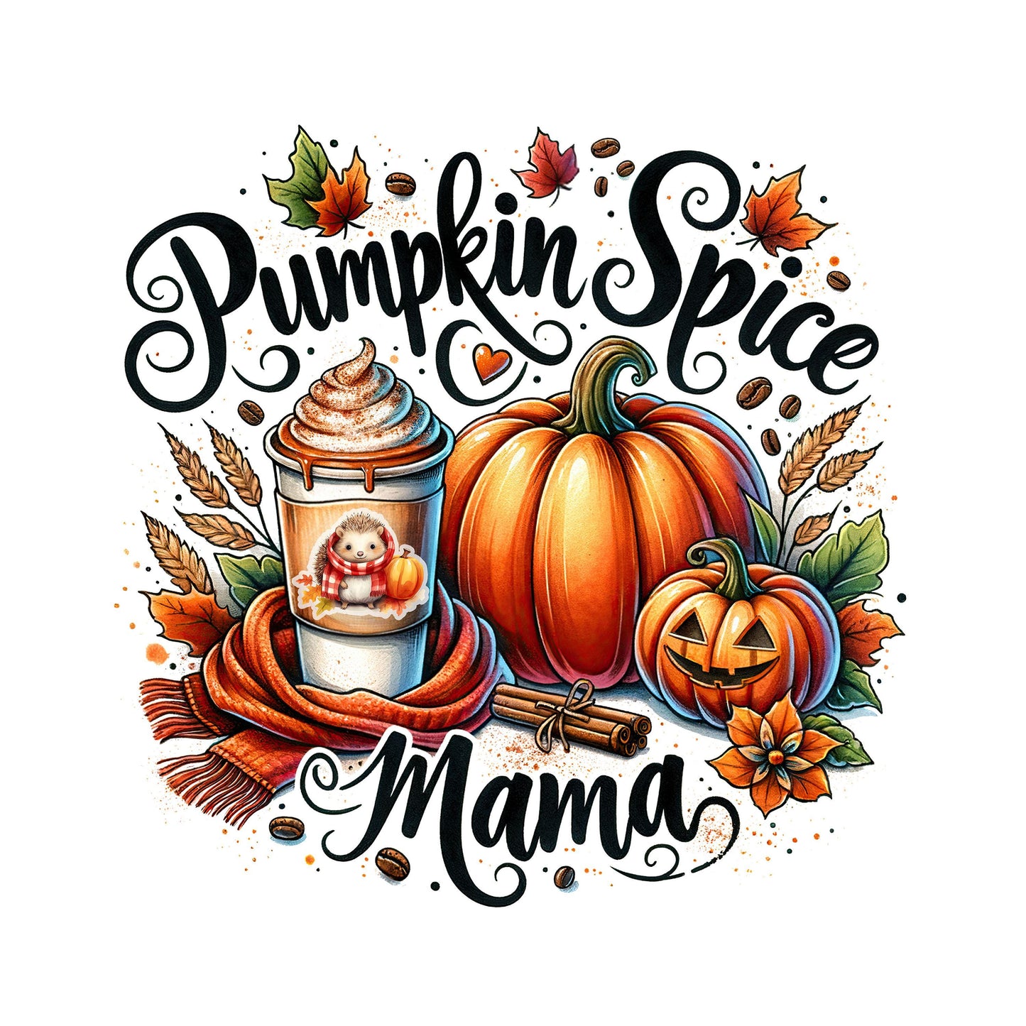 UV DTF Sticker print. Pumpkin Spice Mama Fall decal, tumbler decal. UV wrap for glass can tumbler.#7103