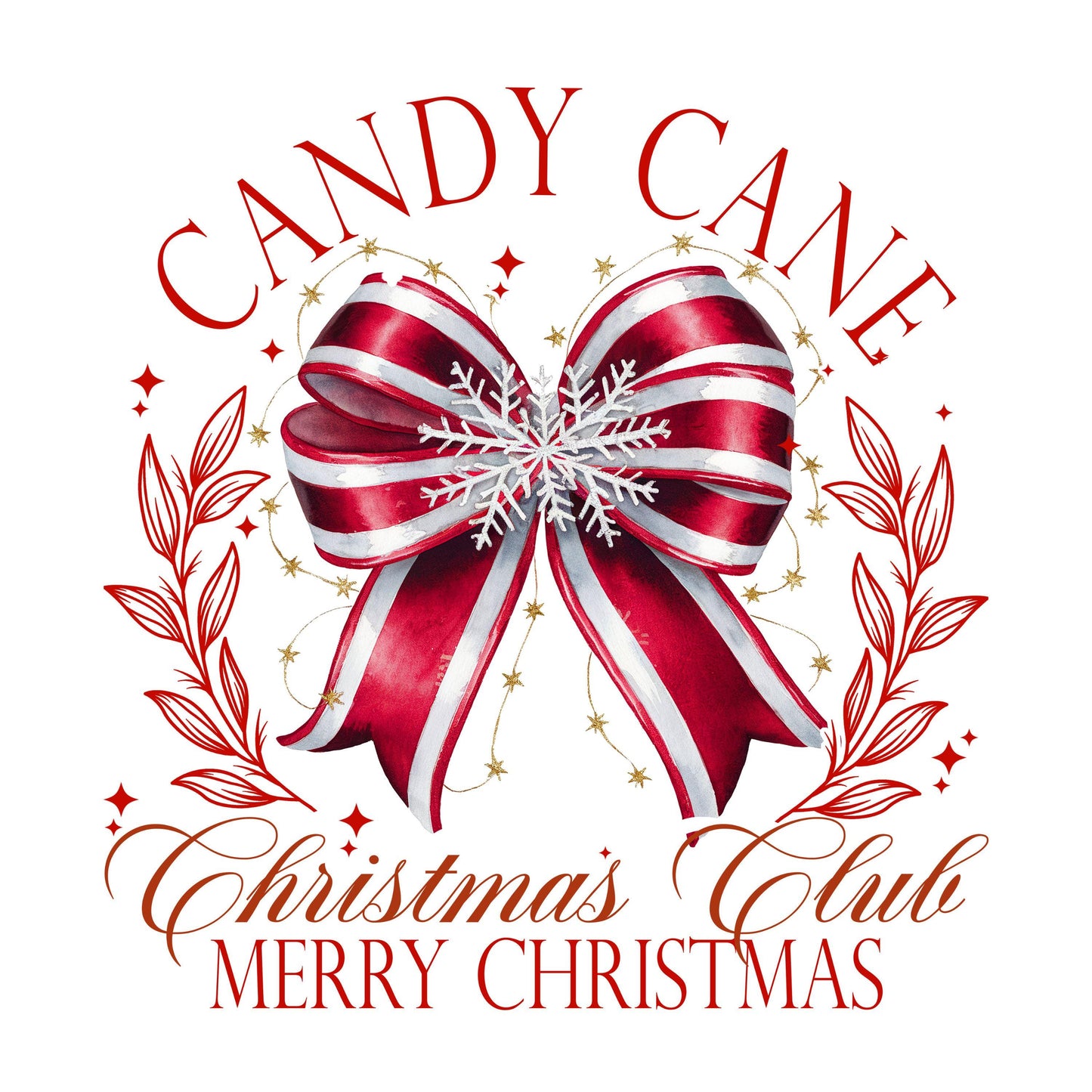 UV DTF Sticker print Christmas Club Candy Cane Merry Christmas decal, tumbler decal, permanent sticker. #7112