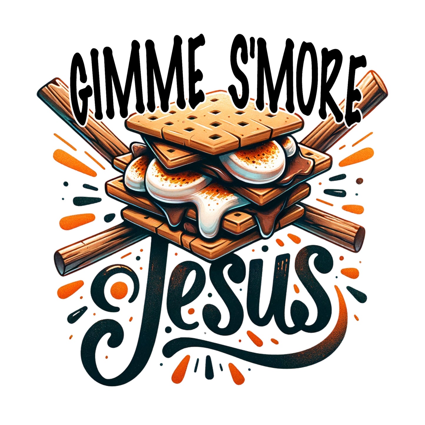 UV DTF Sticker print. S'more Jesus decal, tumbler decal. UV wrap for glass can tumbler.#4282