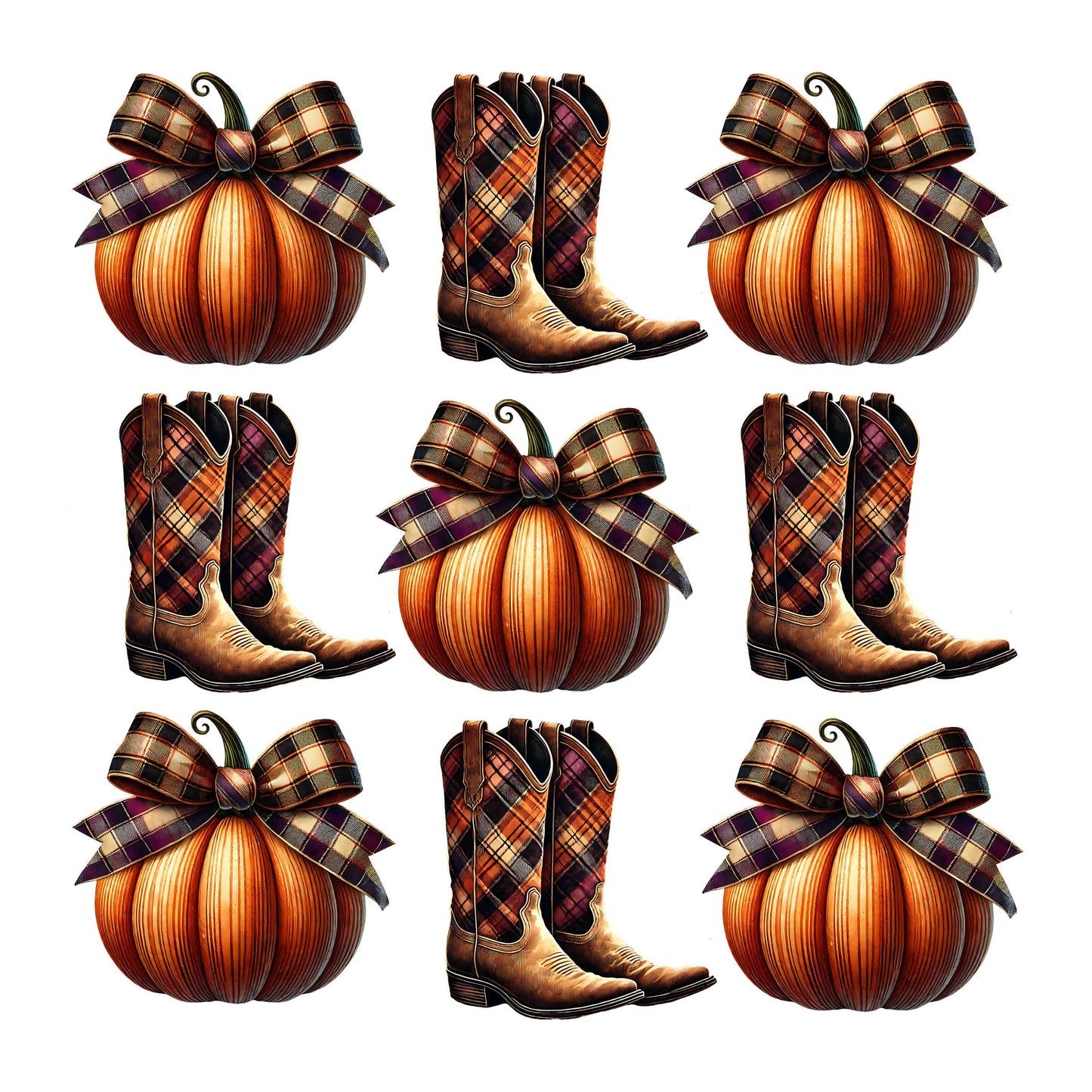 UV DTF Sticker print Fall Boots and Pumpkins Croquette decal, tumbler decal, permanent sticker. #7175