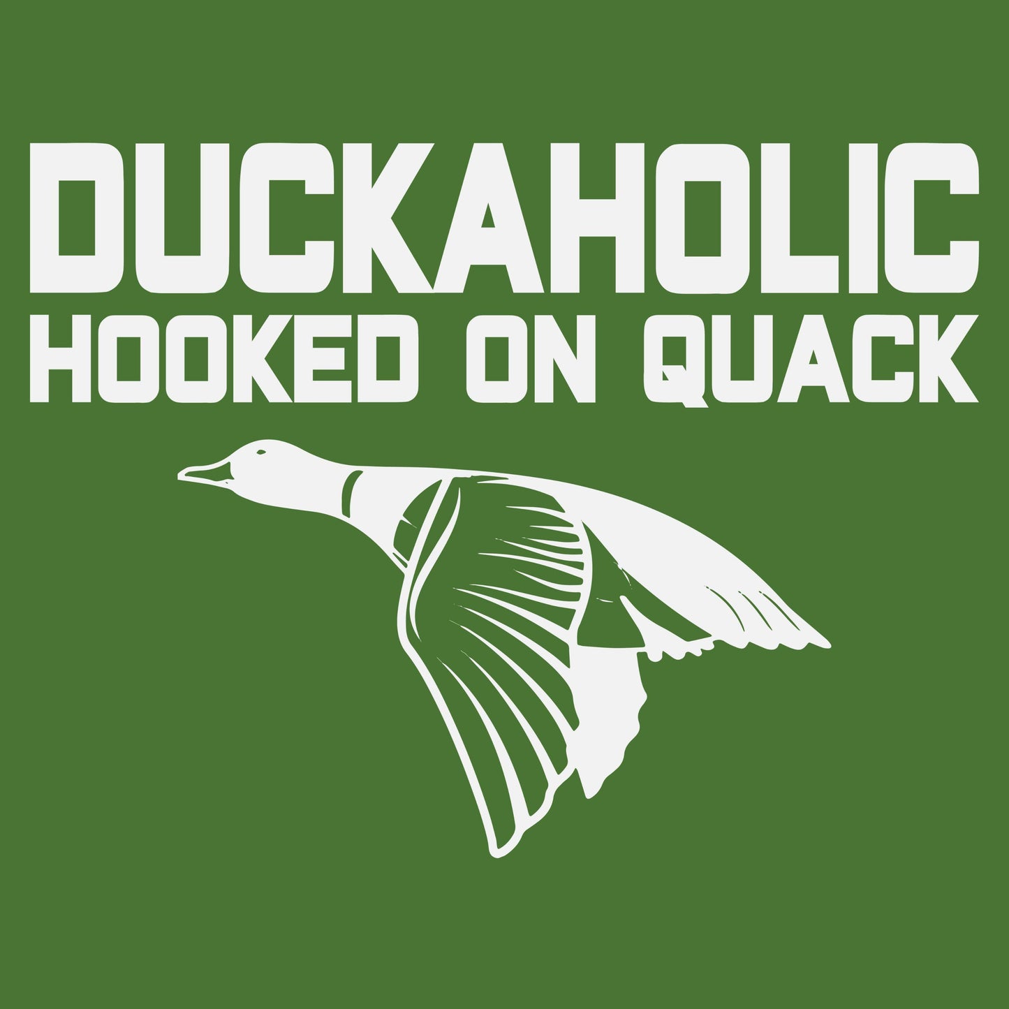 UV DTF Sticker print. Duckaholic hooked on quack duck hunter decal, tumbler decal, permanent sticker. UV wrap for glass can tumbler. #9026