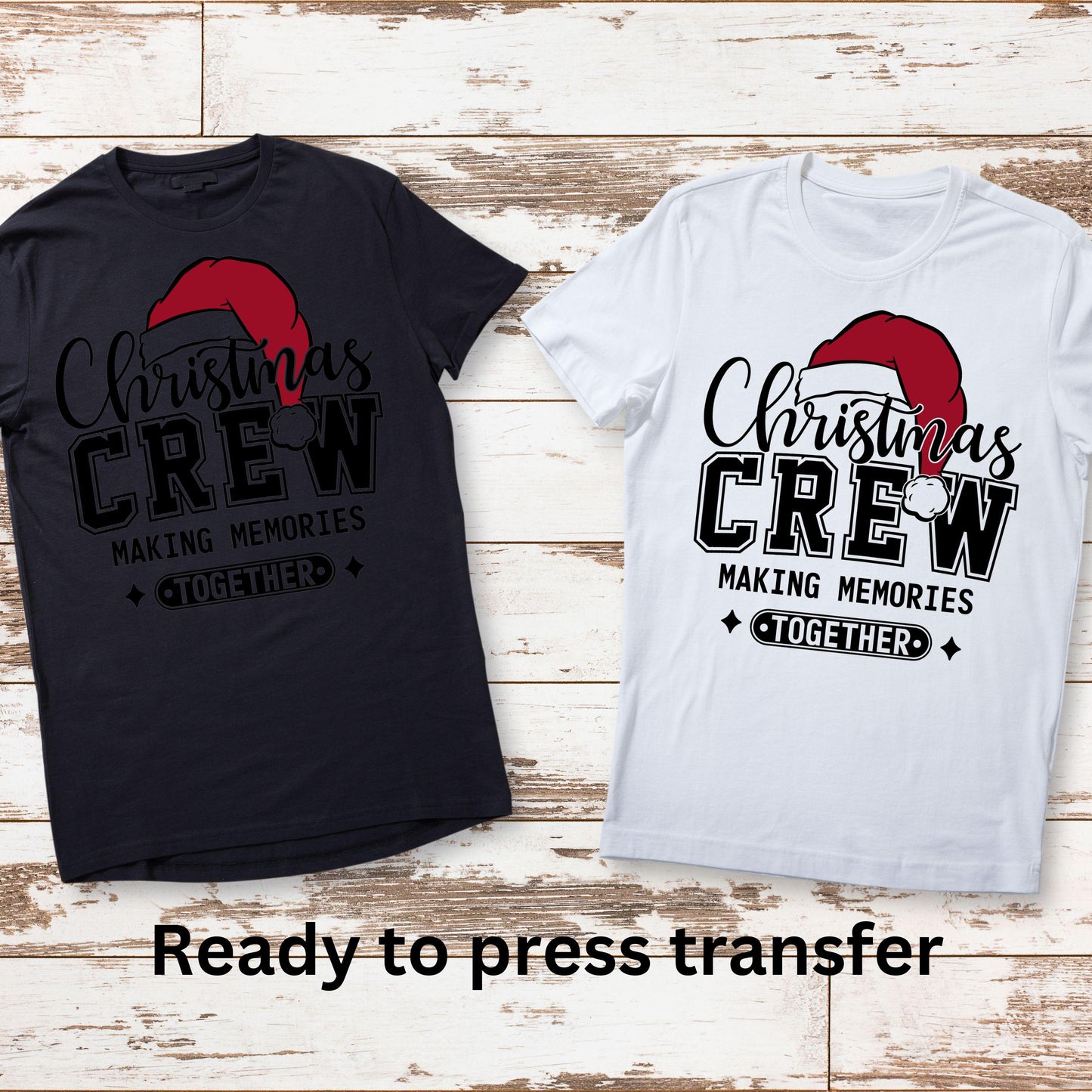 DTF ready to press transfer. Christmas Crew. Direct to film heat press transfer. DTF Print, Heat Transfer #11023