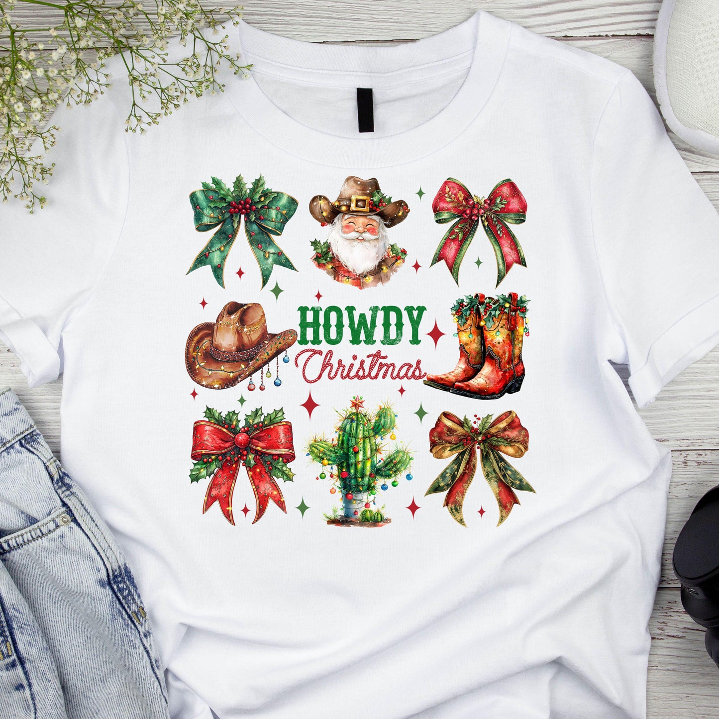DTF ready to press transfer. PRE Built Country Christmas gang sheet. Direct to film heat press transfer. DTF Print, Heat Transfer #11071