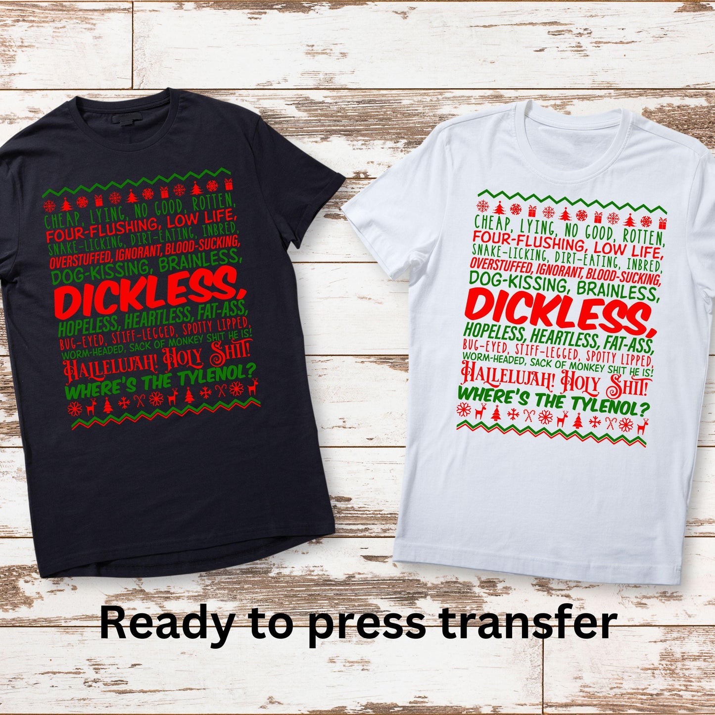 DTF ready to press transfer. Where is the headache Christmas movie saying. Direct to film heat press transfer DTF Print,Heat Transfer.#11095