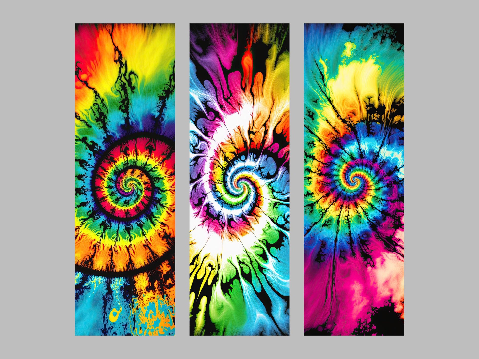 UV DTF Pen Wrap Ready To Apply Sticker Print. Full color Tie Dye Bundle of 3 Uv Dtf Pen wrap. #8026