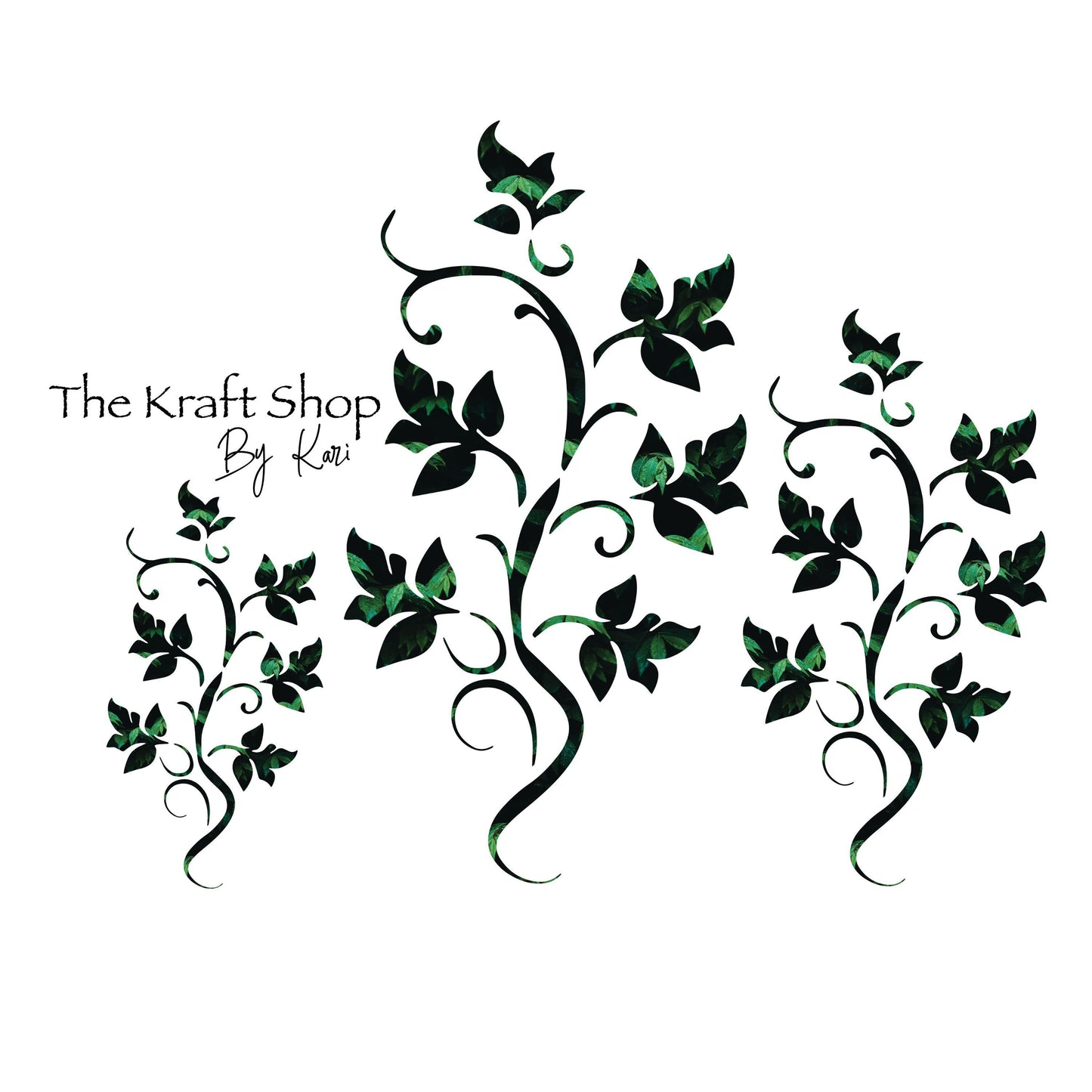 UV DTF Sticker print ready to apply Ivy leaves with leaf pattern decal, tumbler decal, permanent sticker.#1048