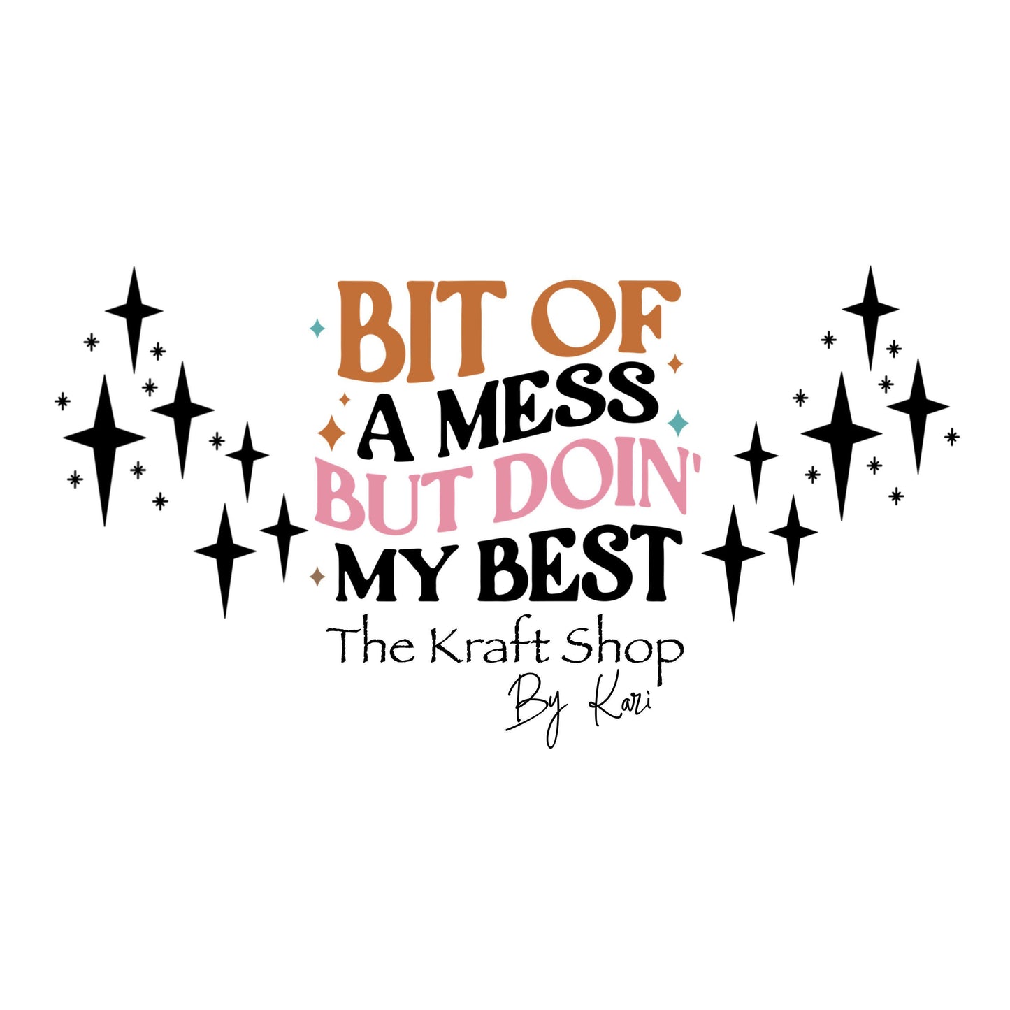 UV DTF Sticker print ready to apply A bit of a mess but doing by best decal, tumbler decal, permanent sticker.#4342