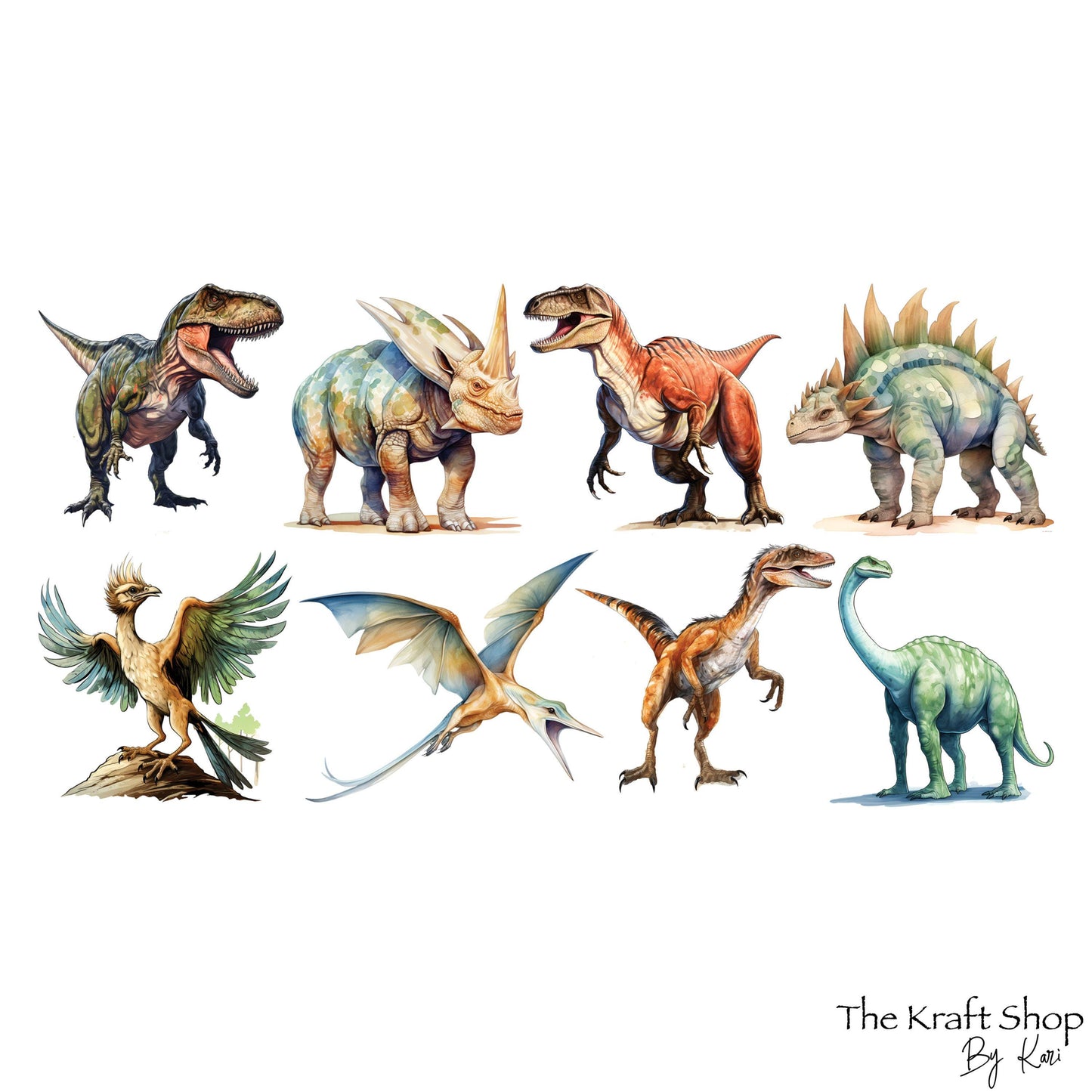 UV DTF Sticker print Dinosaur element sheet in two sizes decal, tumbler decal, permanent sticker. #10149