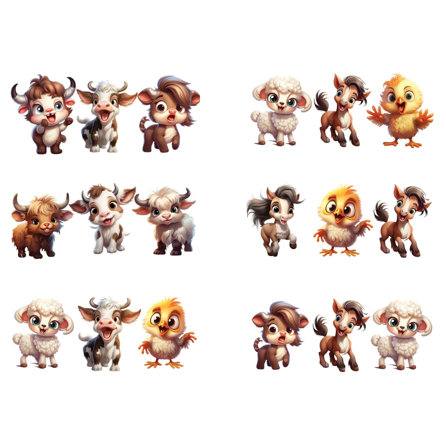 UV DTF Sticker print. Animal keychain chapstick holder bundle element bundle of decals tumbler decal. #10174