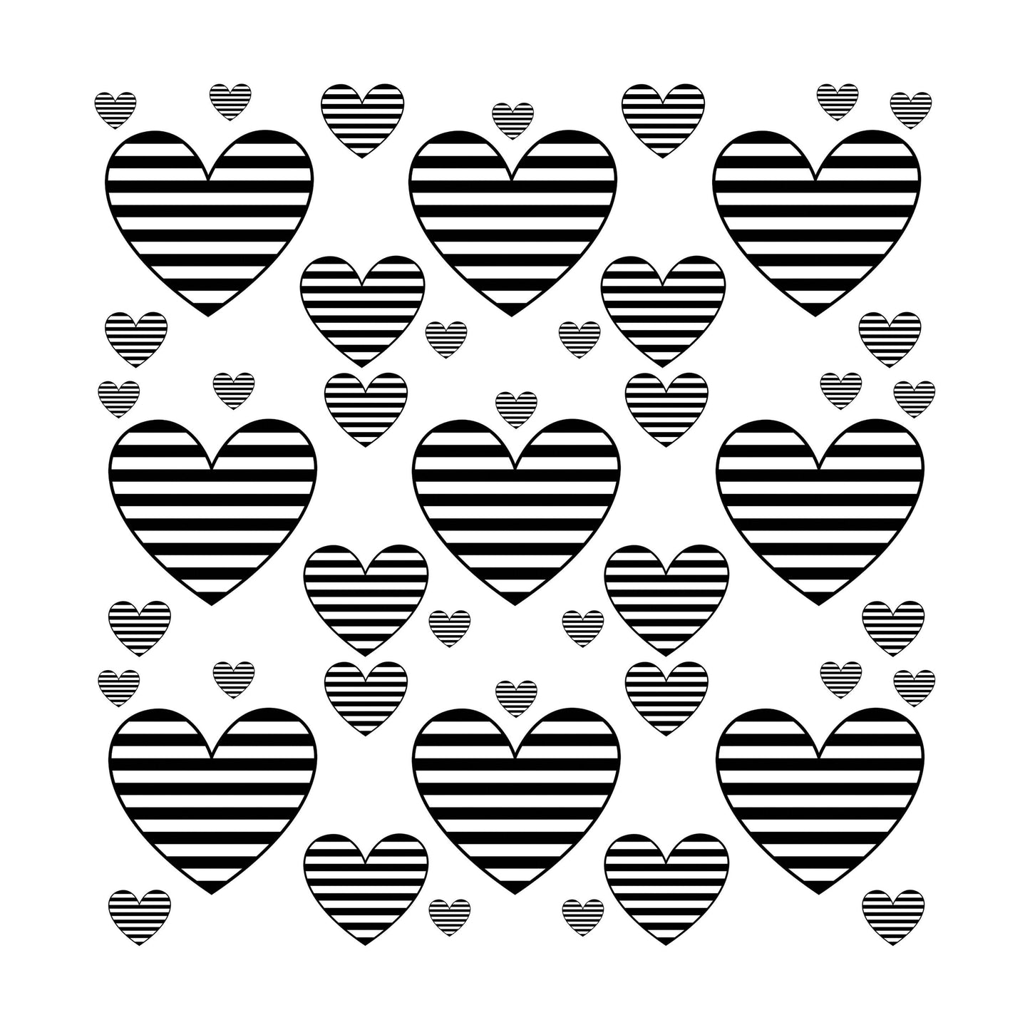 UV DTF Sticker print. Heart design striped element bundle of decals tumbler decal. #10178