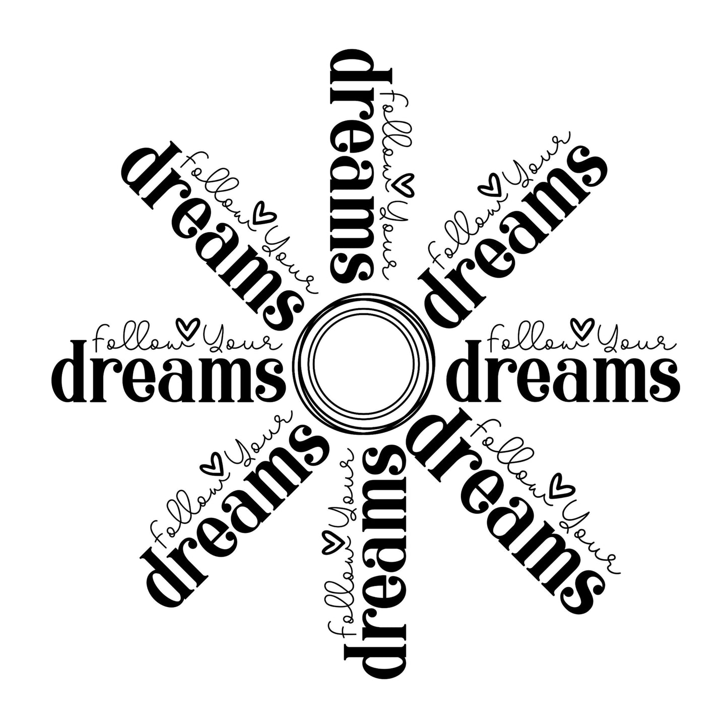 UV DTF Sticker print. Follow your dreams snowflake sticker tumbler decal. #4392