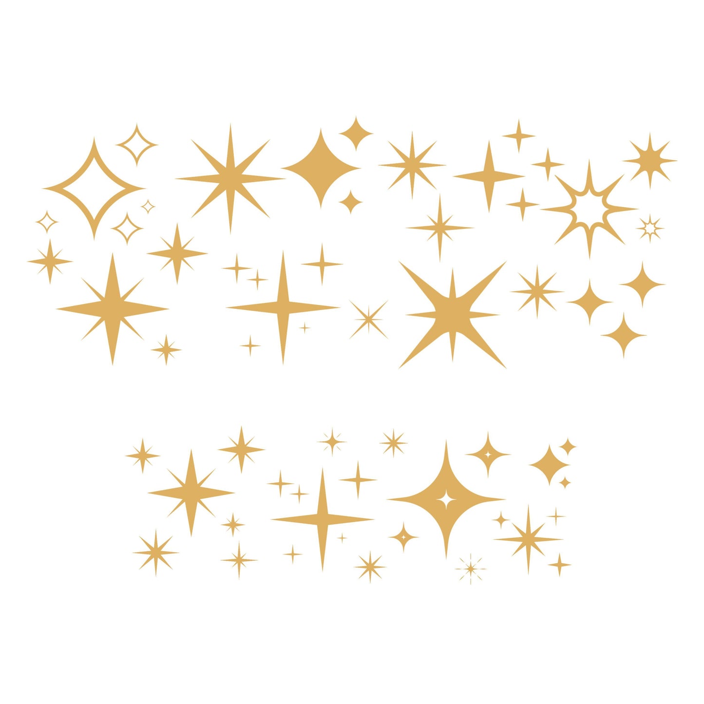 UV DTF 40 oz ready to apply Gold sparkle decal permanent sticker. UV wrap quencher #3099