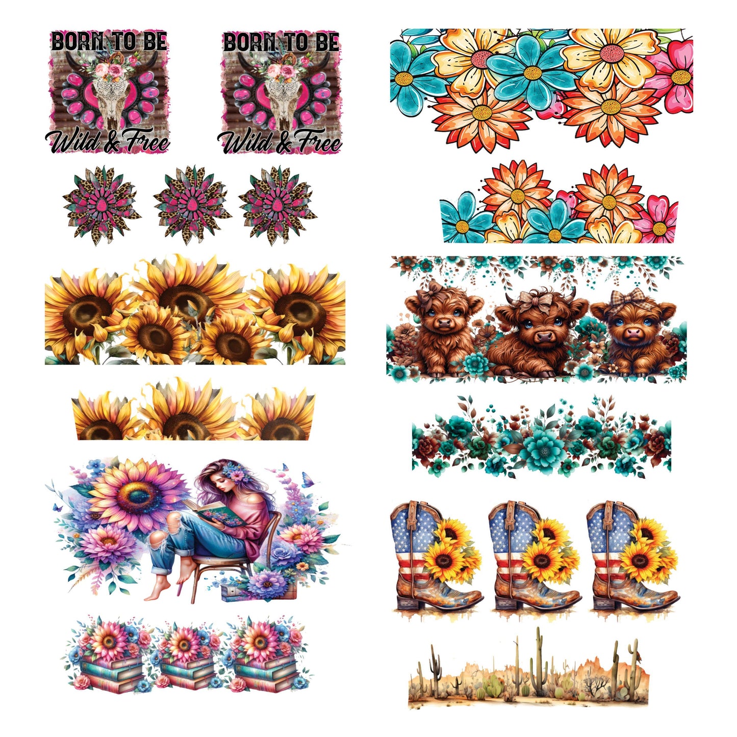 UV dtf Sticker print Western keychain mini wraps for mini tumbler keychains decal, sticker. Uv wrap for chapstick holders #10188