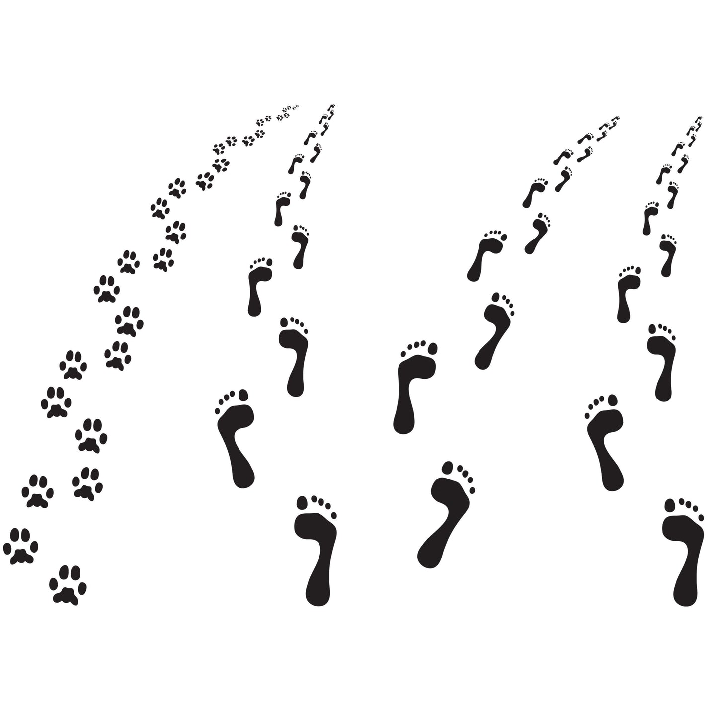 UV DTF Sticker print. Feet and dog paw foot print decals, tumbler decal. #10189