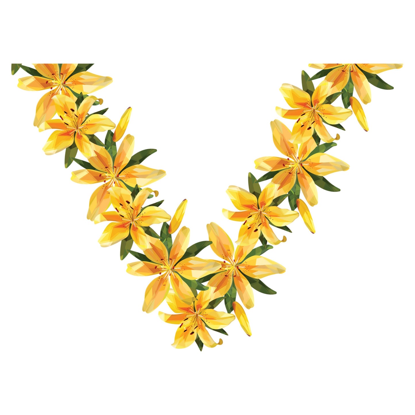 UV DTF Sticker print. Yellow lilies V split helper for 20 or 30 oz decal, tumbler decal. UV wrap for glass can tumbler. #5261