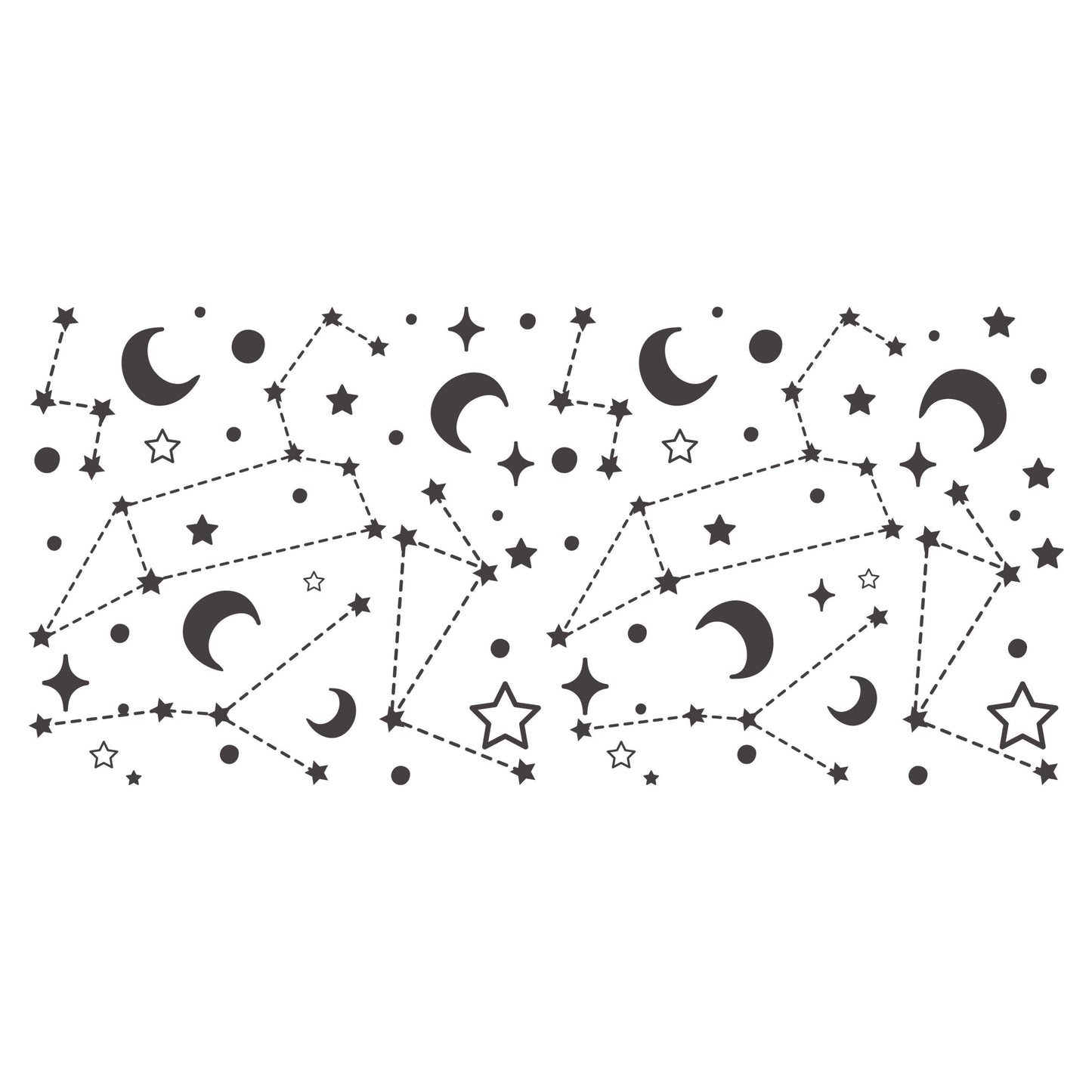 UV DTF Sticker print. Zodiac sign libby can all black wrap decal, tumbler decal,UV wrap for glass can tumbler#5285