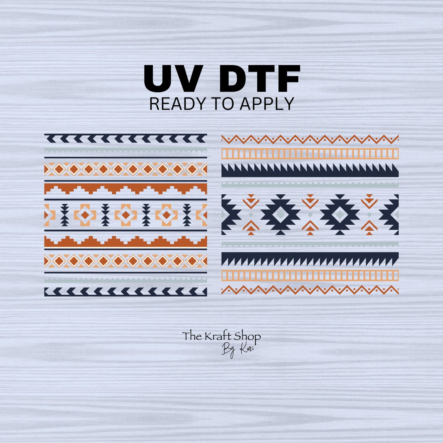 UV DTF Sticker print. Aztek sheet of elements colorful decals, tumbler decal, permanent sticker. #10232