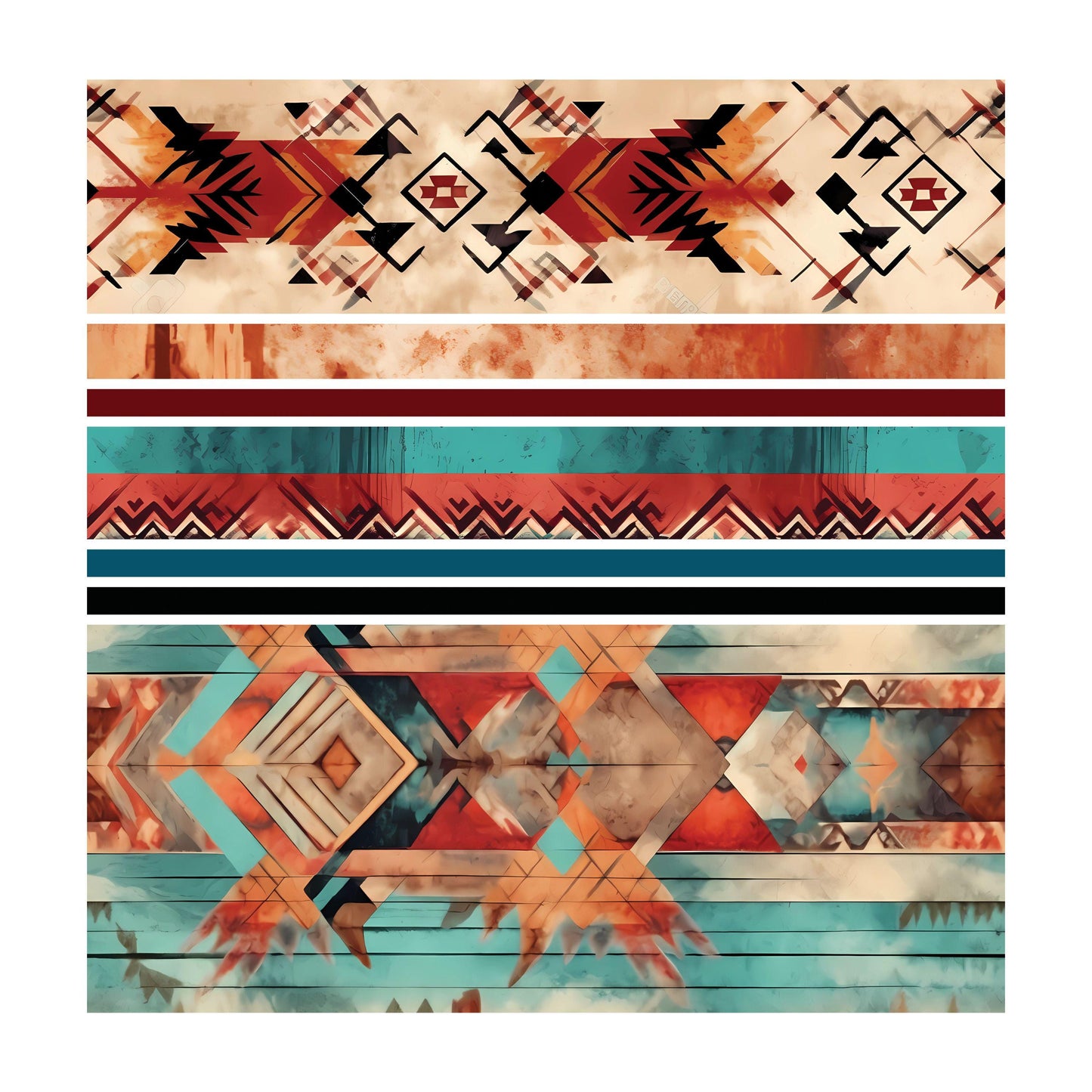 UV DTF Sticker prints. Grunge western band element sheet bundle decal, permanent sticker. UV wrap for glass can tumbler. #10197