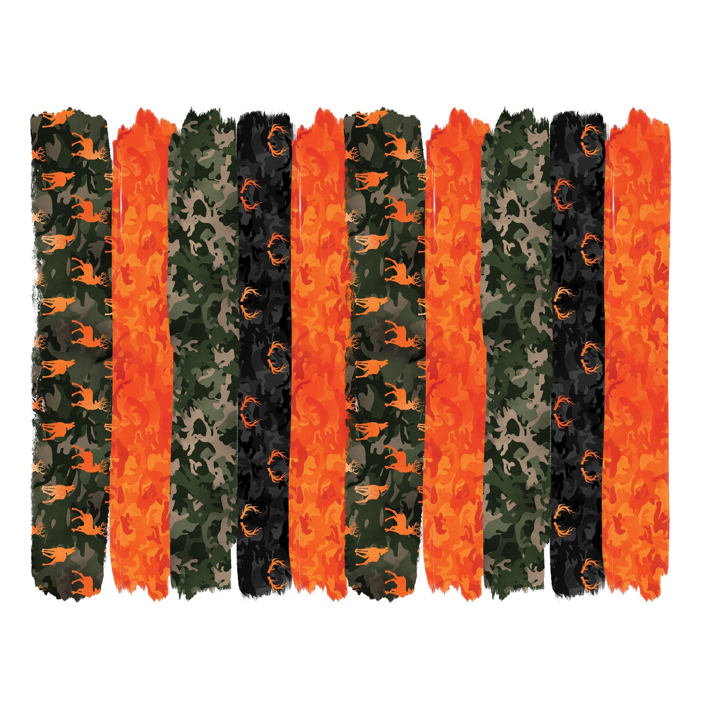 UV DTF Sticker print. Hunting brush stroke paint swipe wrap decal, tumbler decal,UV wrap for glass can tumbler#5290