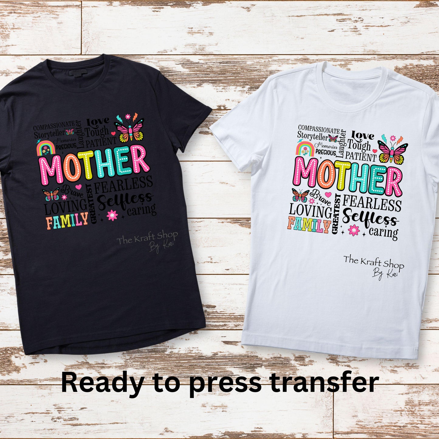 DTF ready to press transfer. Mother words motivational pastel colors shirt transfer, Direct to film heat press DTF Print#11398
