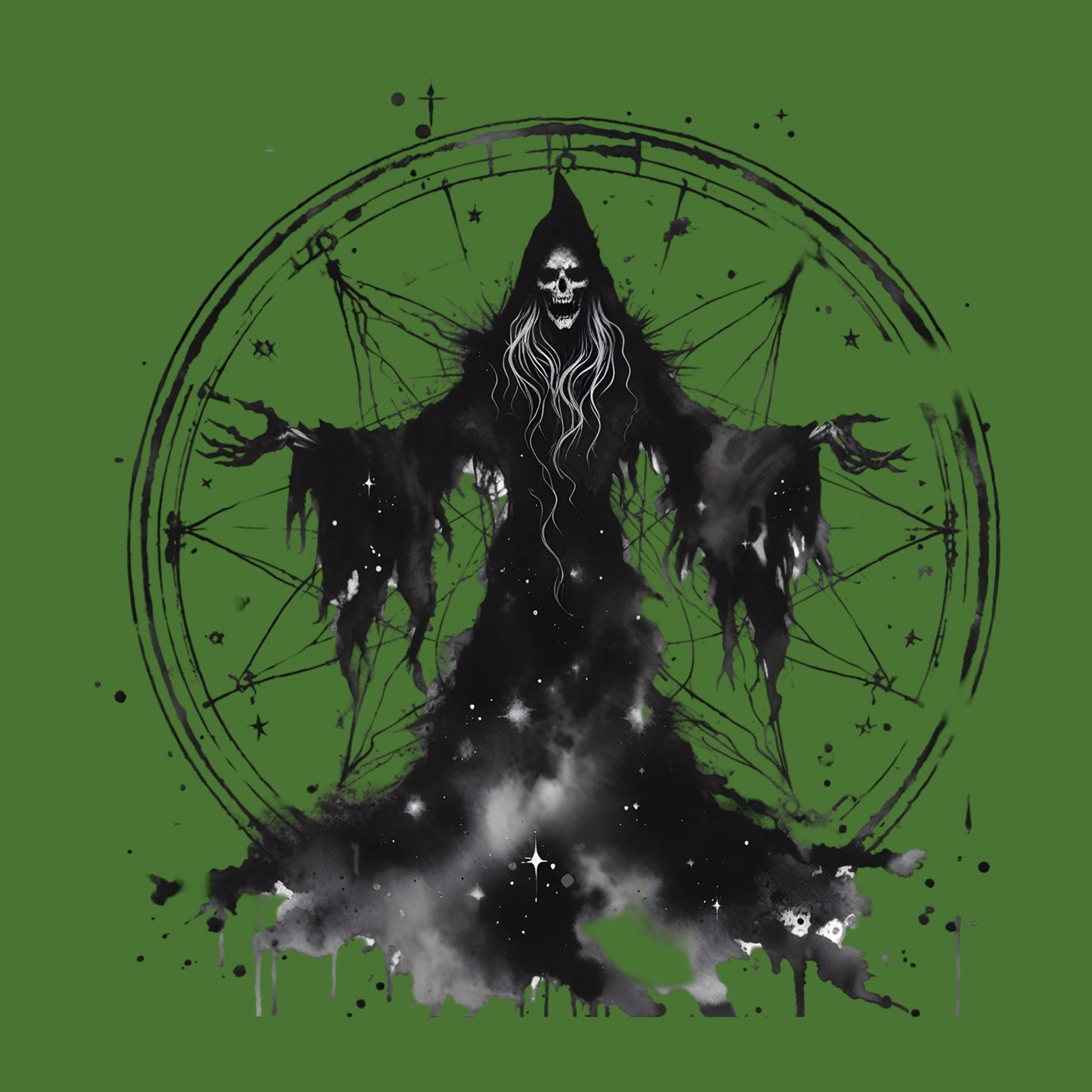 UV DTF Sticker print. Evil witch witchcraft witch with robe decal, tumbler decal, permanent sticker. #10244