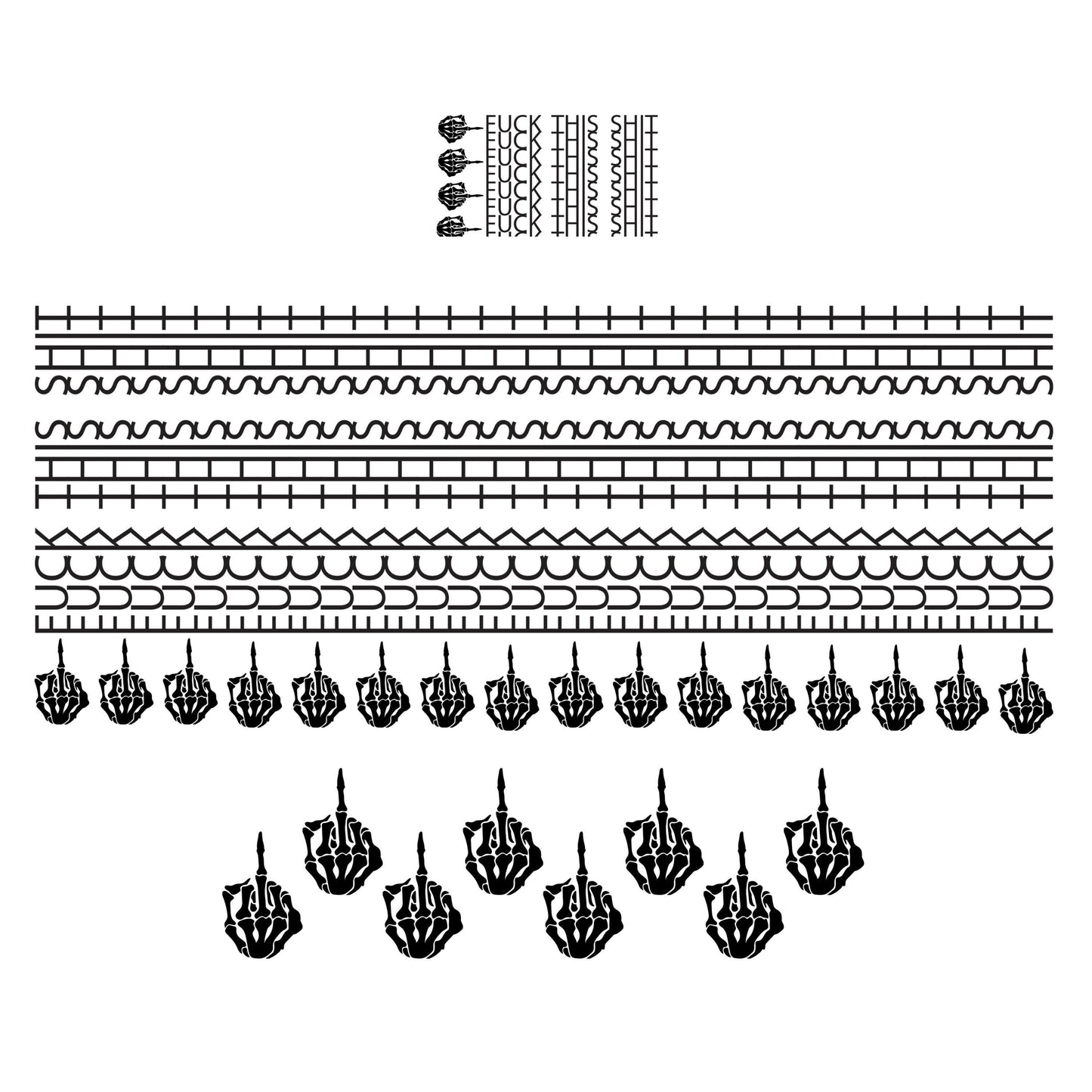 UV DTF 40 oz ready to apply Fuck this shit hidden message with middle finger bottom, tumbler decal #3138