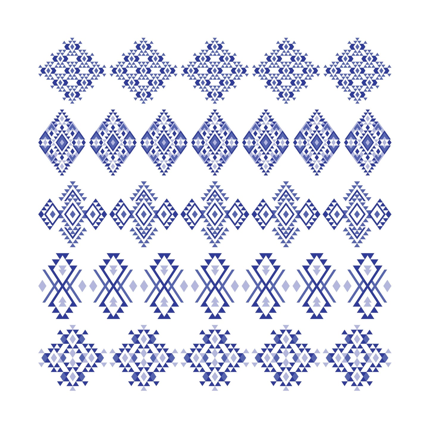 UV DTF Sticker print. Aztek sheet of elements black or blue decals, tumbler decal, permanent sticker. #10233