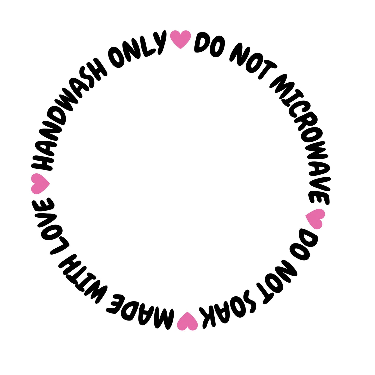 UV DTF Ready to apply Heart Care Circle Tumbler care 2 inch sticker decal, tumbler decal, permanent sticker. Care sticker for tumbler#10236