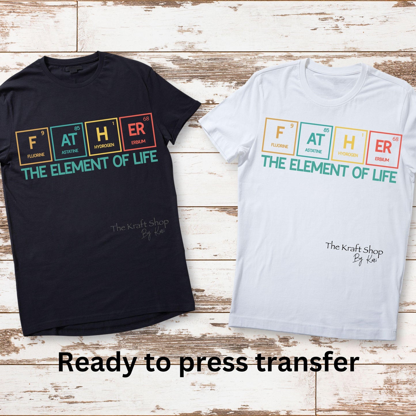 DTF ready to press transfer Father the element of life the man the myth the legend shirt transfer, DTF Print#11432
