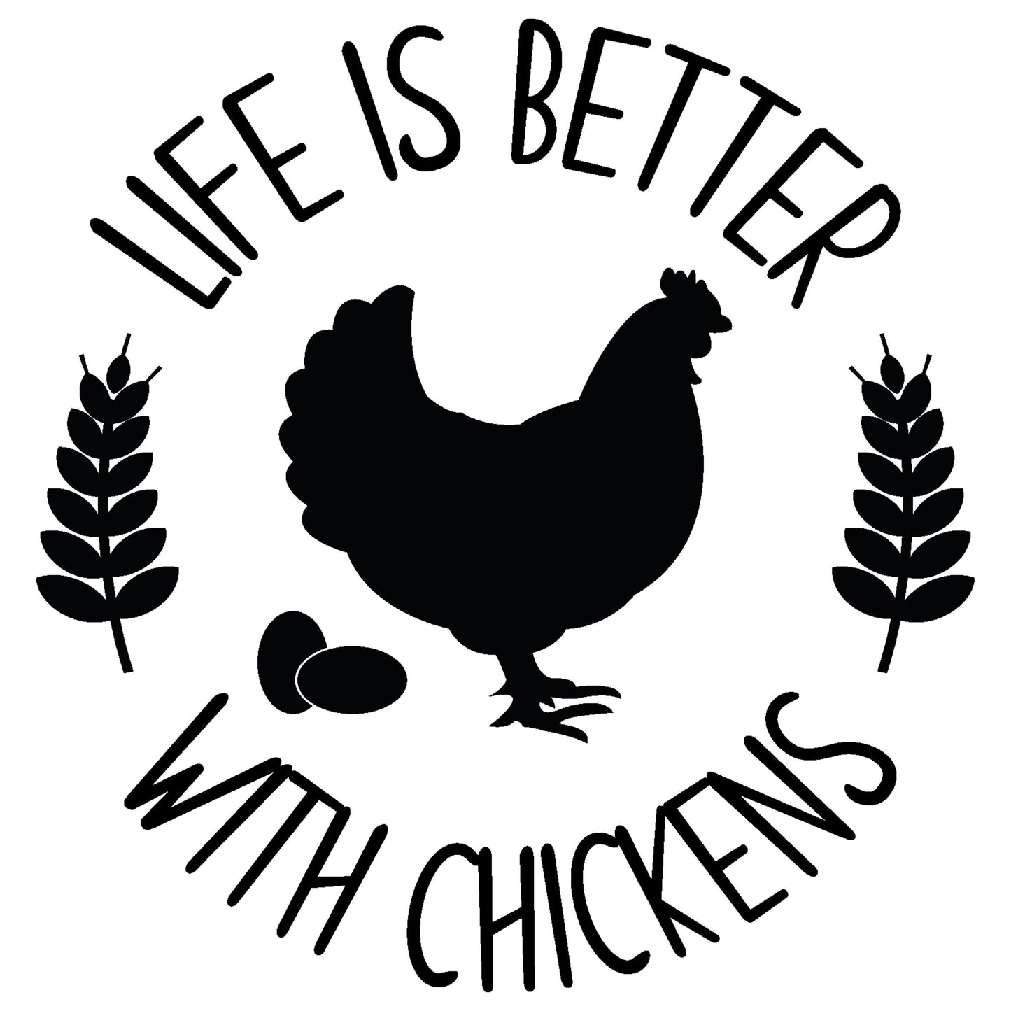 UV DTF Stickers for Chicken lovers Crazy Chicken Lady Life is better with Chicken decals. Permanent sticker. Funny sayings. #4194