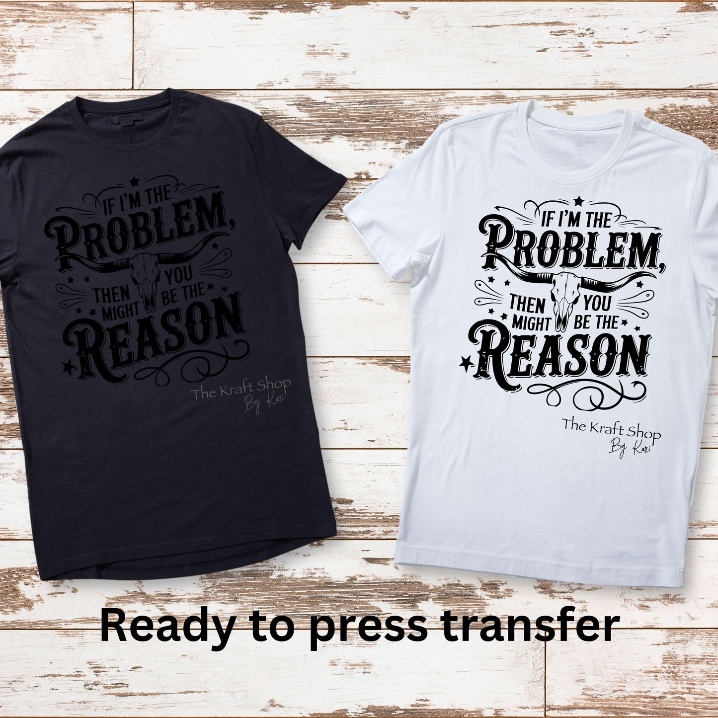 DTF ready to press transfer. If I'm the problem then you might be the reason. Direct to film heat press transfer. DTF Print #11420