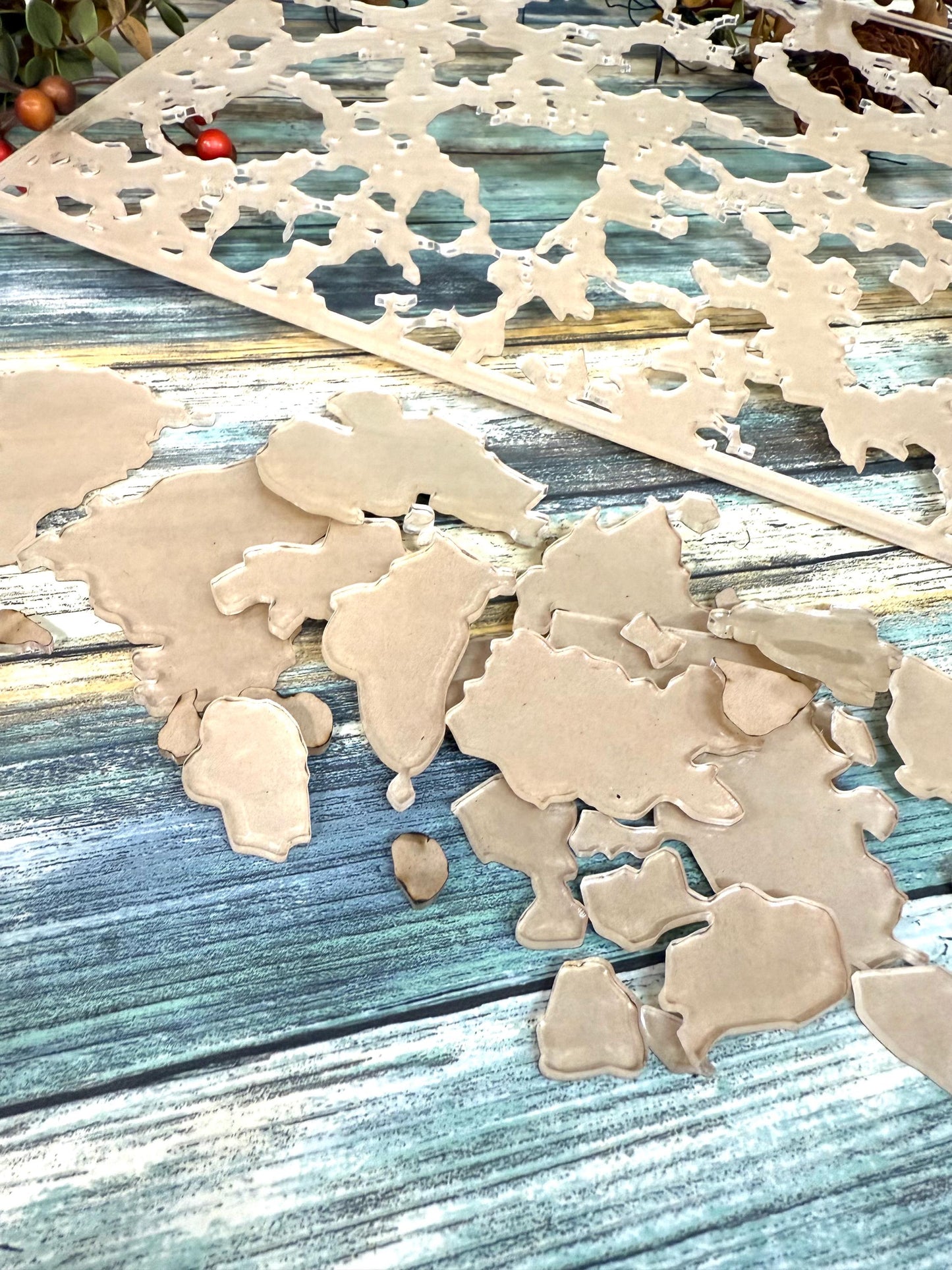 Cow print Acrylic Stencil for Creative Art Projects. Bleaching stencil. Cow spot stencil. Woodworking template.