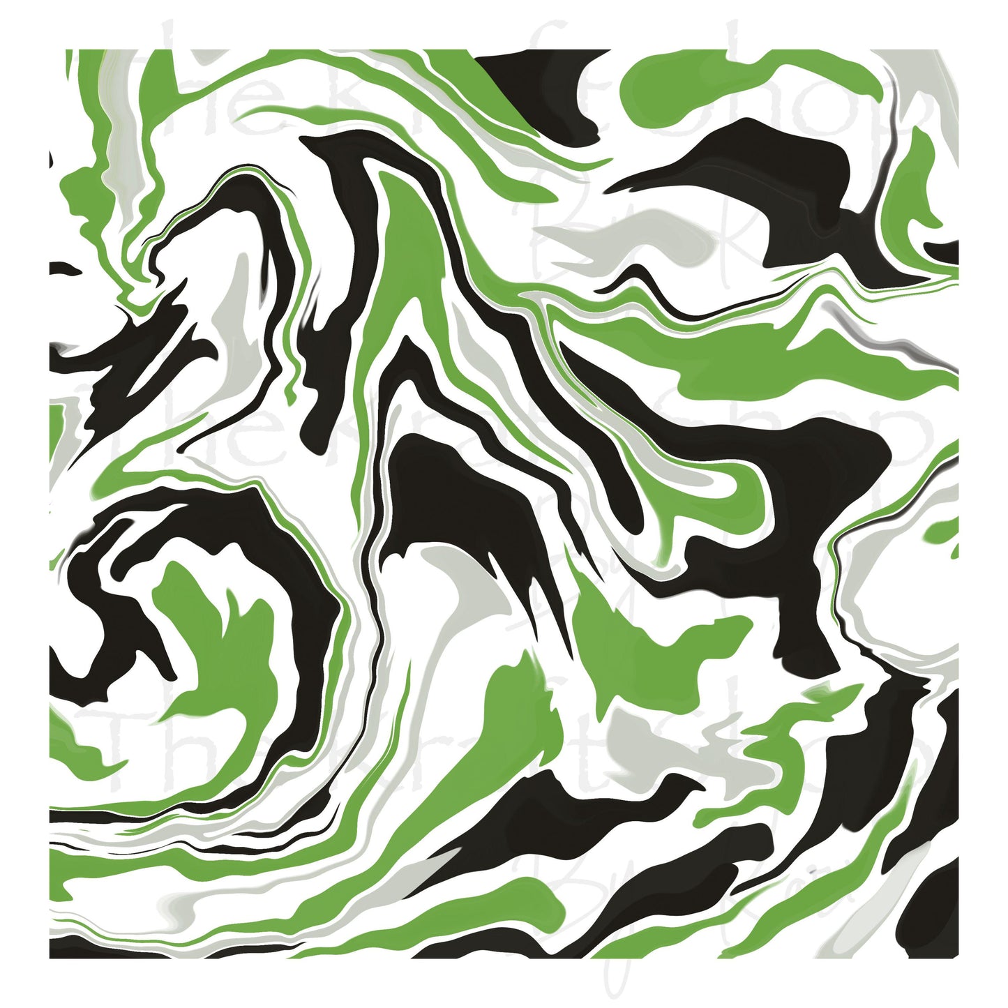 UV DTF Sticker print. Hydro dip helper wrap #7 Black Green Grey tumbler decal. #5341