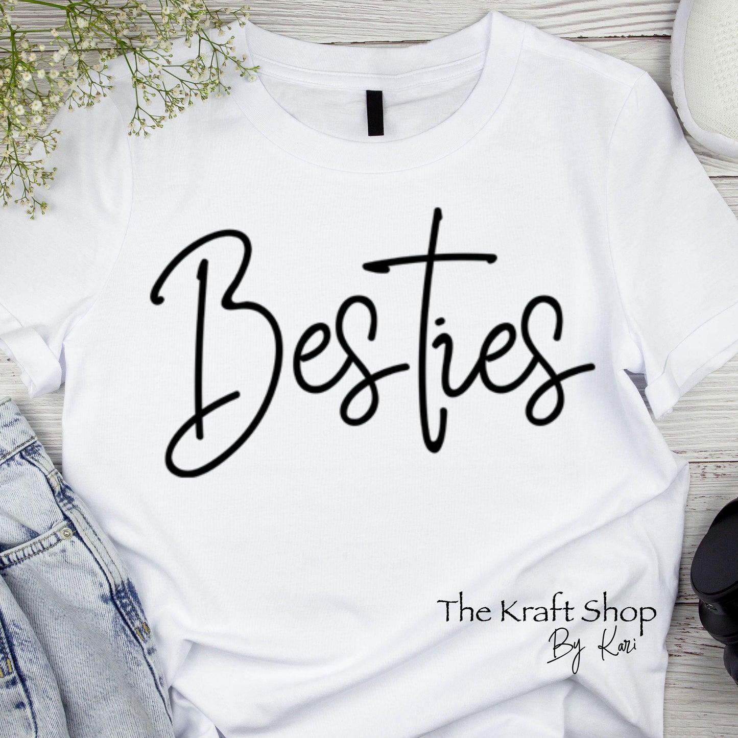 DTF ready to press transfer Besties sayings for best friends set of two shirt transfers, DTF Print #11459