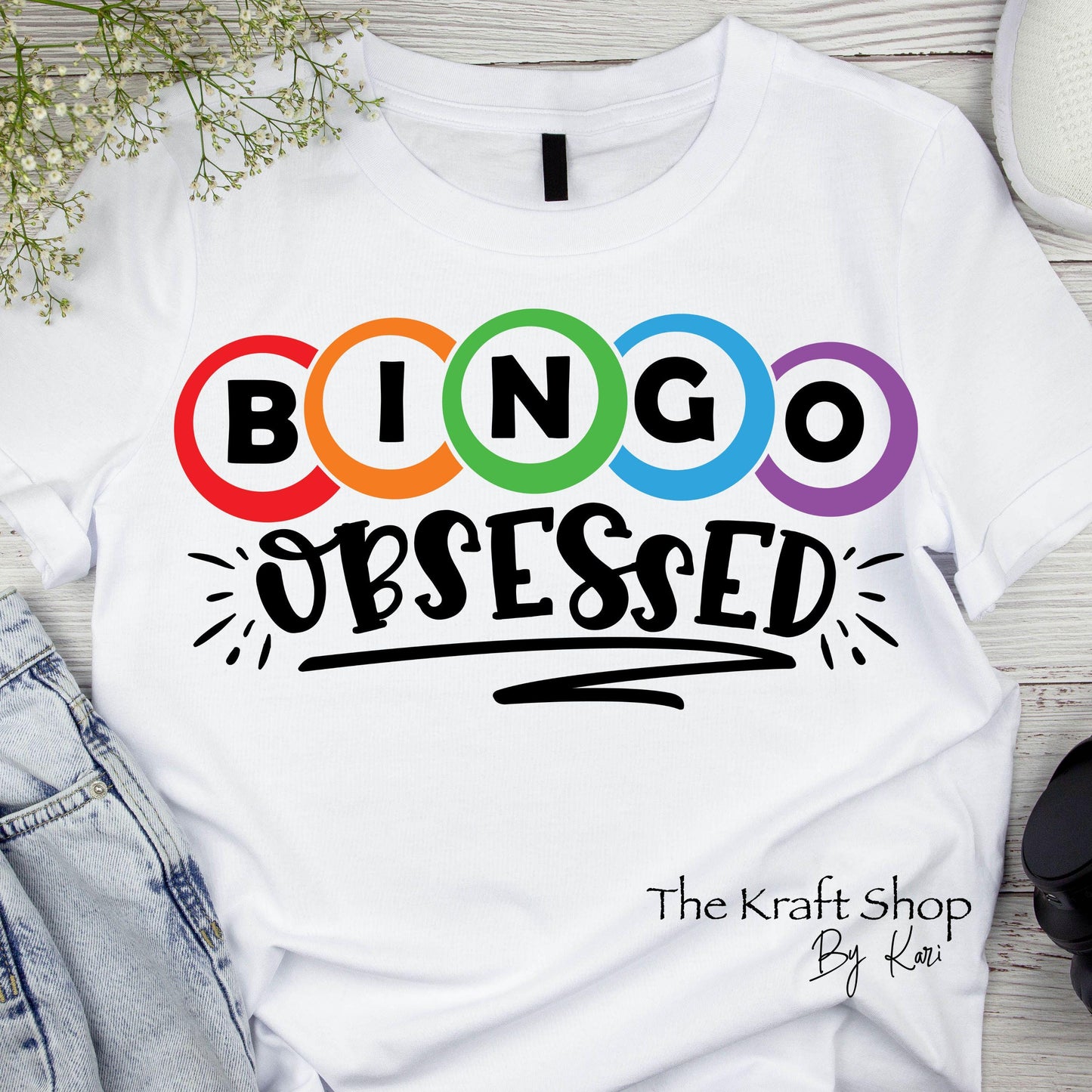 DTF ready to press transfer. Bingo Squad bingo lover , Direct to film heat press transfer. DTF Print #11241