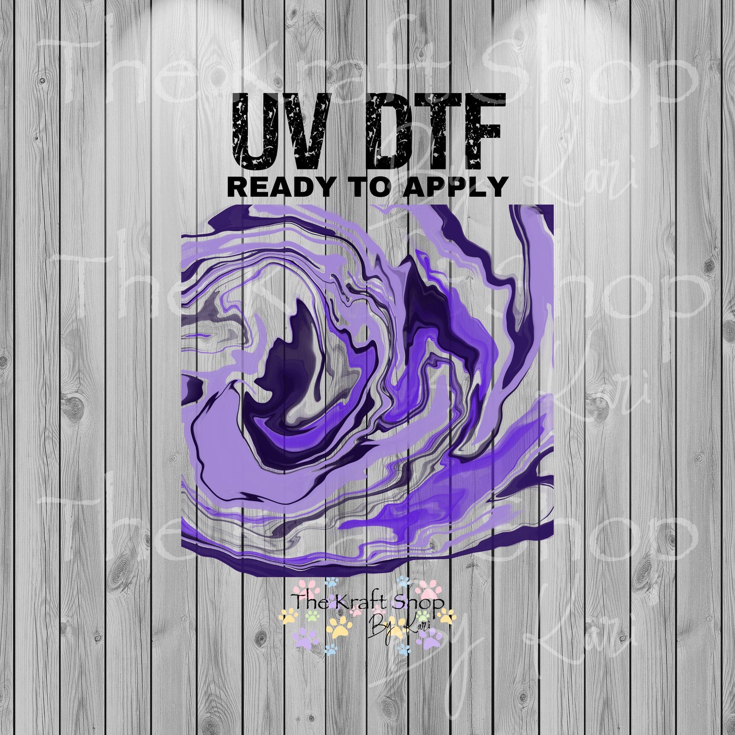 UV DTF Sticker print. Hydro dip cheat sheet helper wrap #10 Purples tumbler decal. #5351