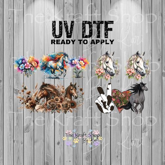 UV dtf Sticker print Horse country western keychain mini wraps for mini tumbler keychains, sticker. Uv wrap for chapstick holders