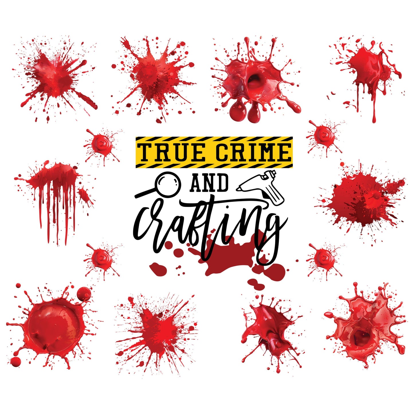 UV DTF Sticker print True Crime and Crafting Element sheet decal, tumbler decal #10296
