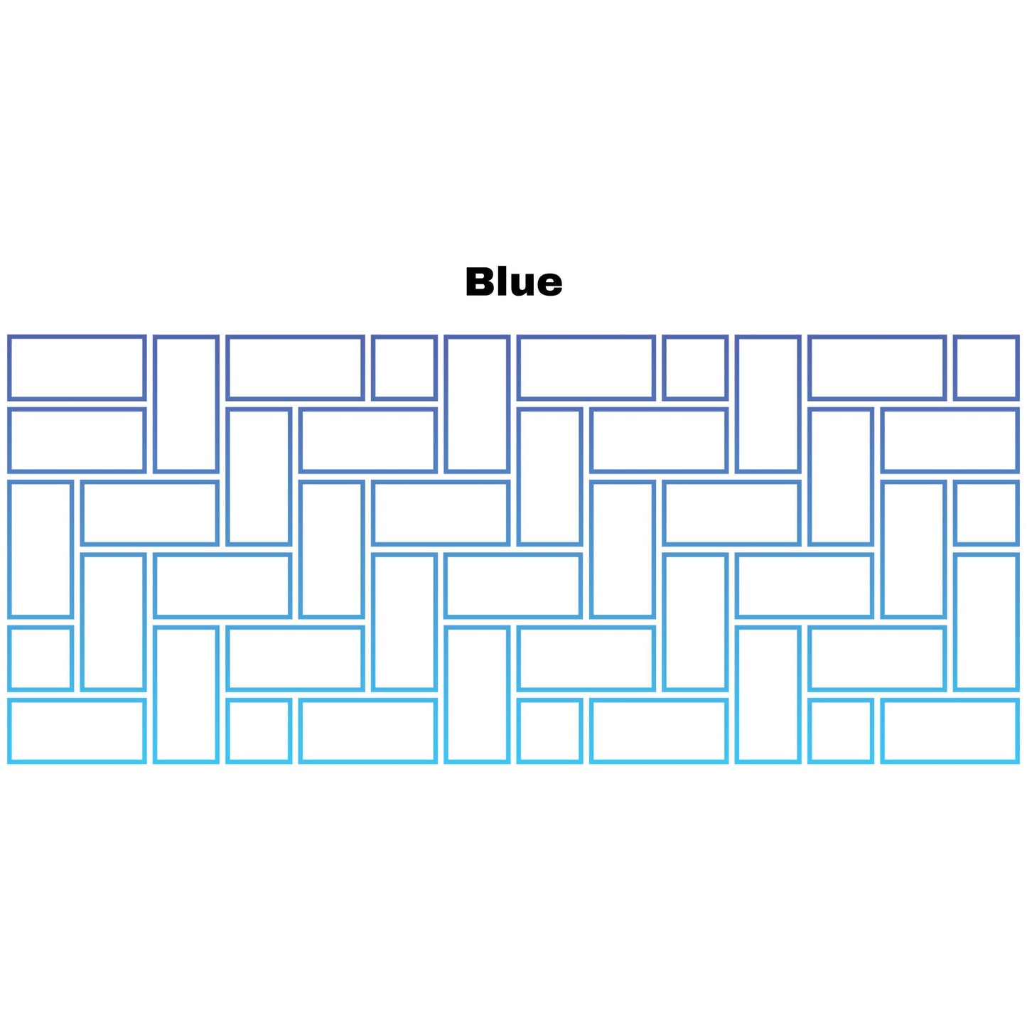 UV DTF Sticker print Blocks hollow block outline ombre colored decal, tumbler decal, permanent sticker. Uv wrap for glass can tumbler #10300