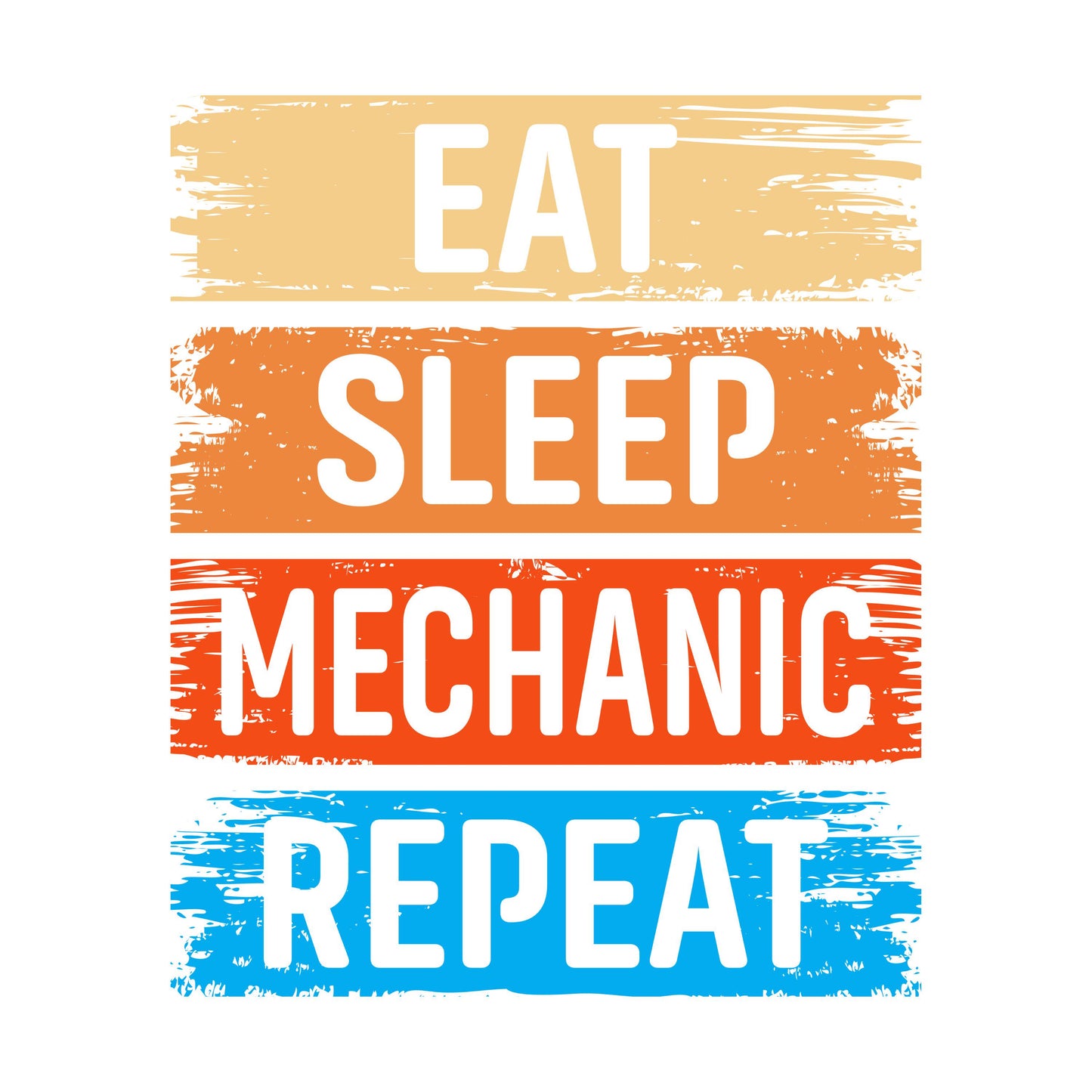 UV DTF Sticker print. Eat Sleep Mechanic Repeat permanent sticker tumbler decal #4531