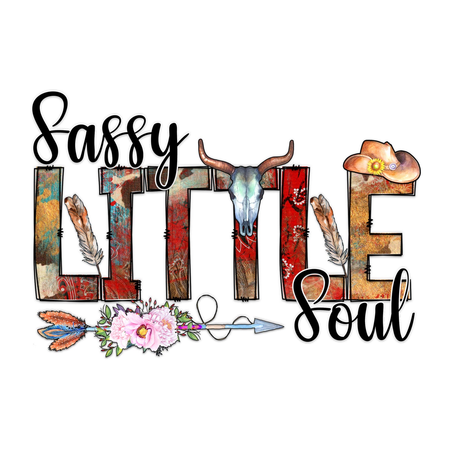 UV DTF Sticker print. Sassy little soul permanent sticker tumbler decal #4540