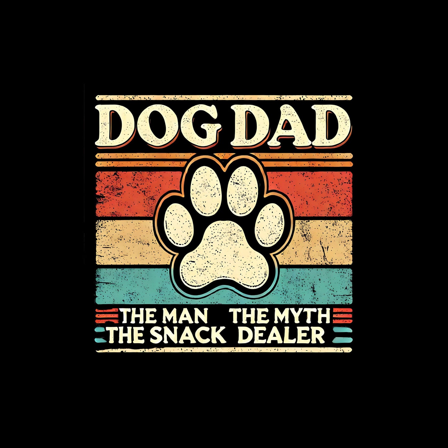 UV DTF Sticker print. Dog Dad The man The Myth The Snack Dealer decal, tumbler decal, permanent sticker tumbler. #4553
