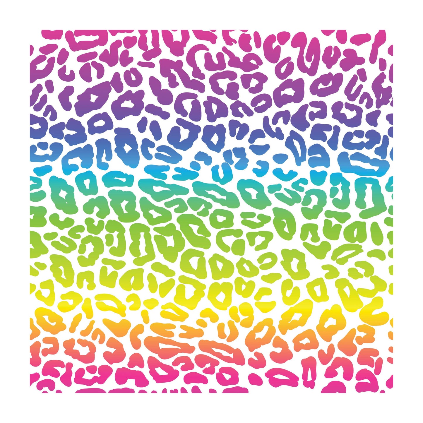 UV DTF Sticker print. Rainbow Leopard Spots element templates mixed media, tumbler decal. #10314