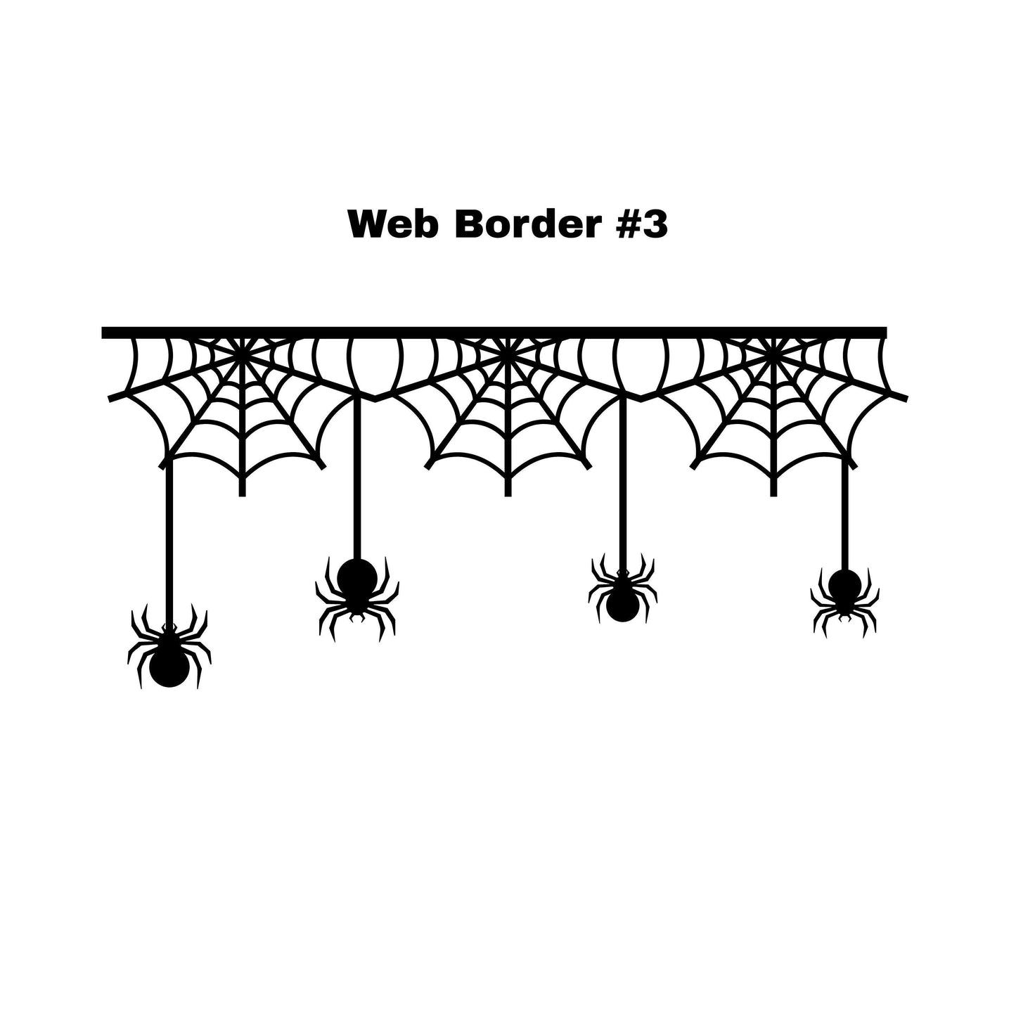 UV DTF Sticker print Web border spider web element Halloween Fall decal, tumbler decal, permanent sticker. #7363