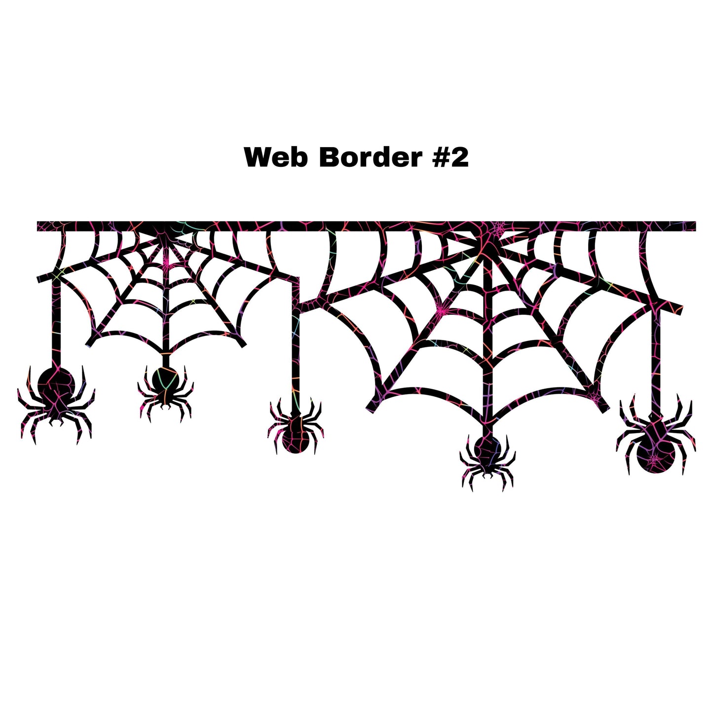 UV DTF Sticker print Web border spider web element Halloween Fall decal, tumbler decal, permanent sticker. #7363