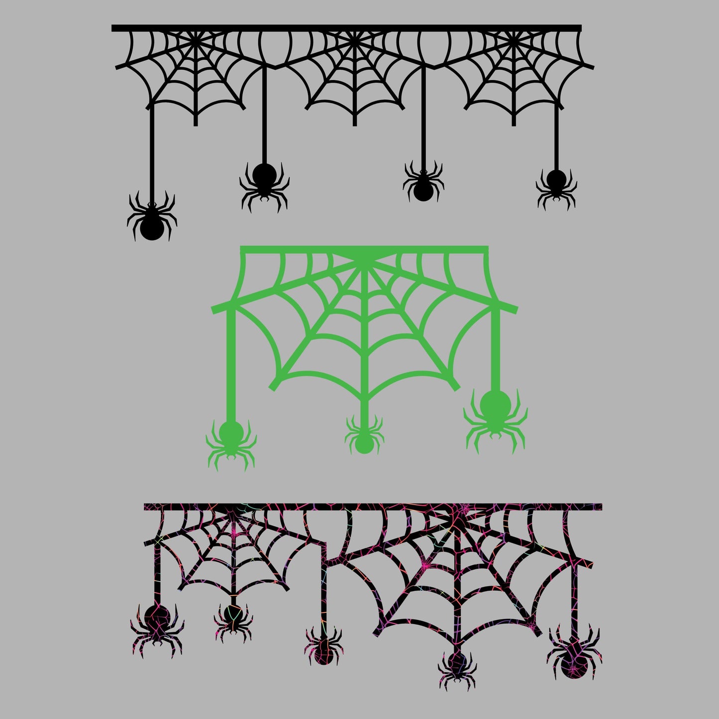 UV DTF Sticker print Web border spider web element Halloween Fall decal, tumbler decal, permanent sticker. #7363