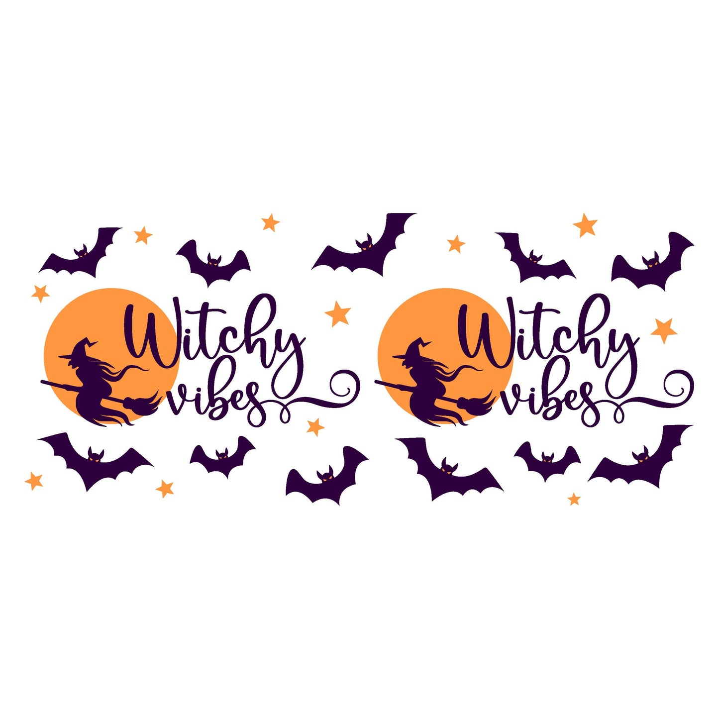 UV DTF Sticker print. Witchy vibes glass can wrap decal, tumbler decal, permanent sticker. #5397